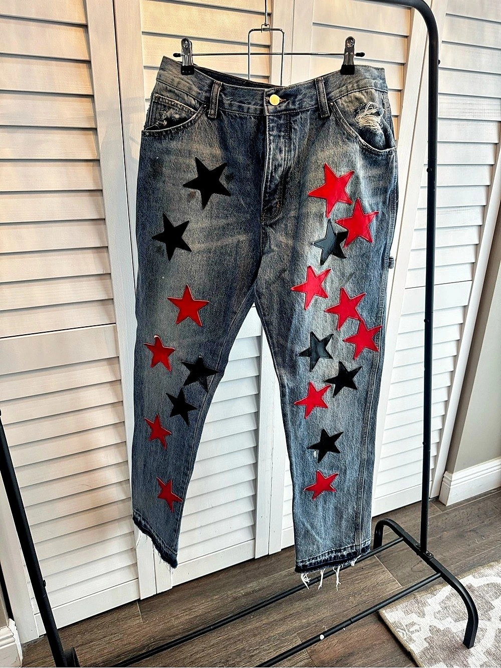 mnml D271 Star Straight Denim Ankle Jeans Waist 36